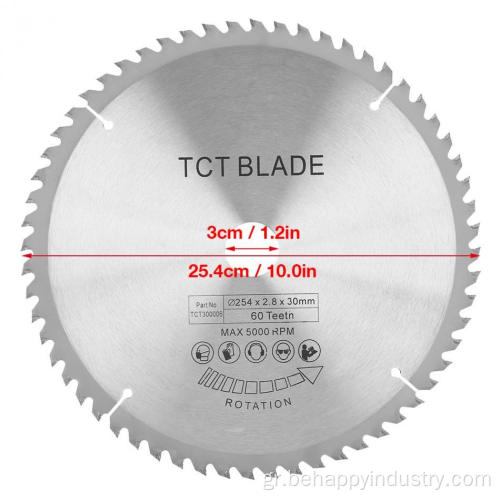 Circular Blade κοπής αλουμινίου TCT Carbide